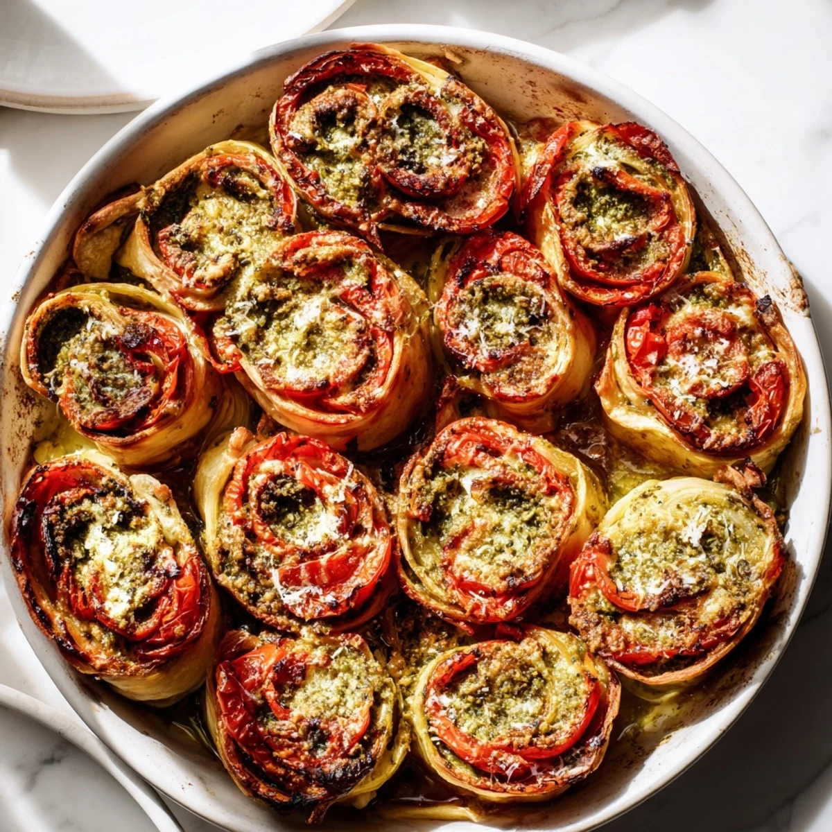 Golden, flaky Savory Sun-Dried Tomato and Pesto Palmiers, perfect for a sophisticated appetizer plate.