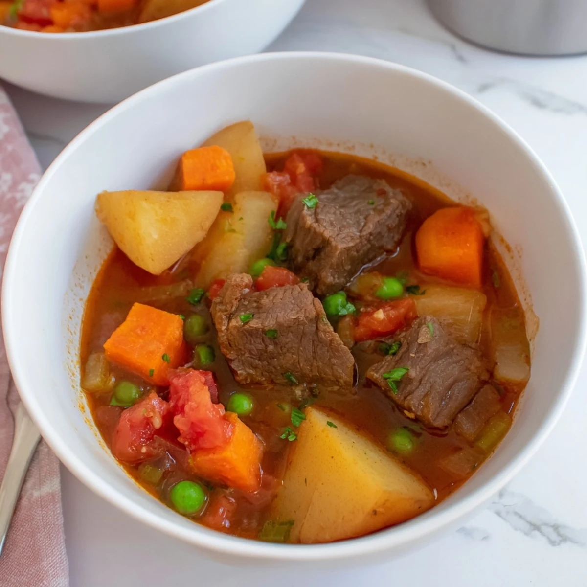 This hearty bowl of One-Pot Beef and Barley Soup is brimming with flavorful ingredients, perfect for a cozy supper.