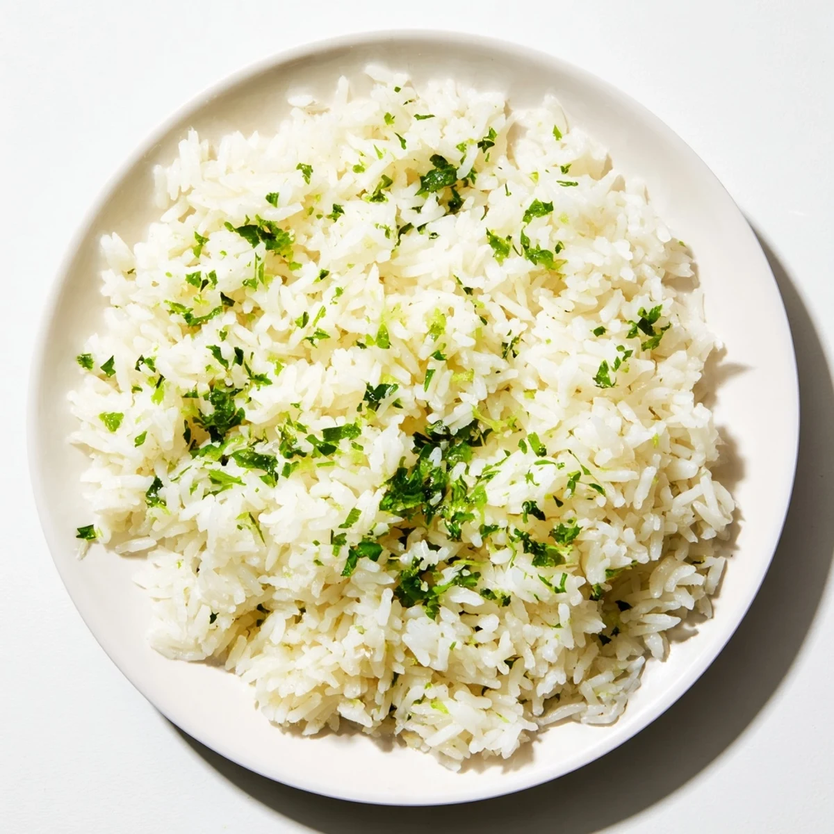 Fluffy Cilantro Lime Rice: A vibrant side, with bright cilantro and zesty lime, ideal for tacos.