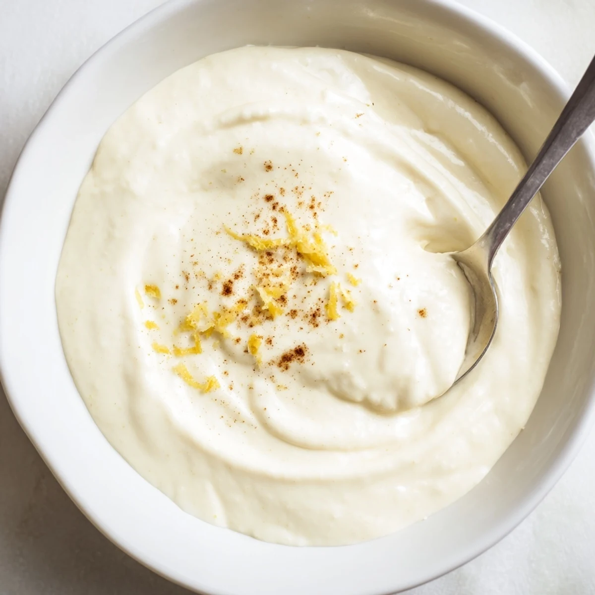 Creamy Greek Yogurt Fruit Dip, garnished with berries, ready to serve as a refreshing appetizer.