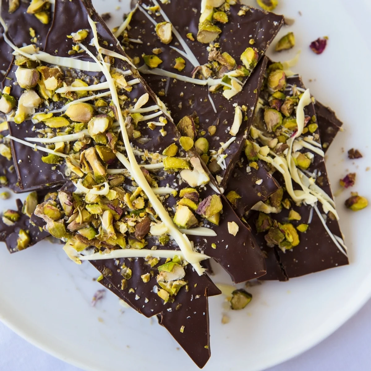 Crispy phyllo and rich chocolate layers create a stunning Pistachio Dubai Chocolate Bark dessert, perfect treat.