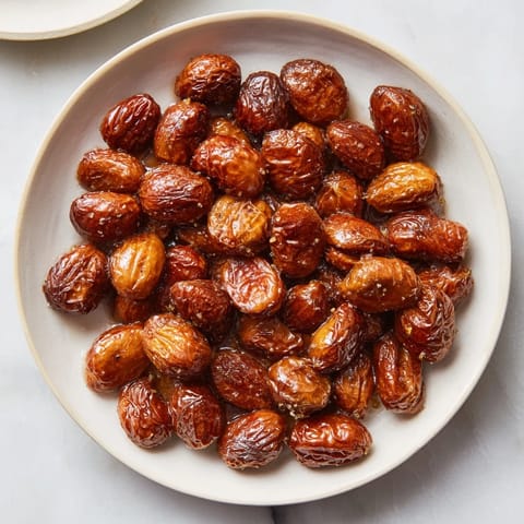 Golden Simple Garlic-Honey Roasted Pecans, perfectly roasted and fragrant, ready for serving or snacking.
