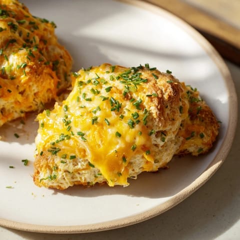 Golden Cheddar Chive Scones