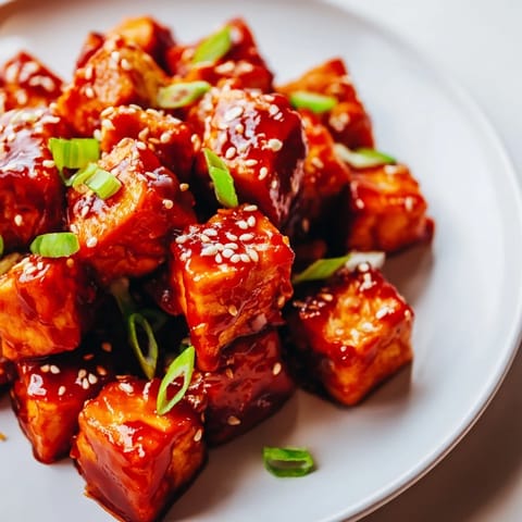 Honey Gochujang Tofu Cubes