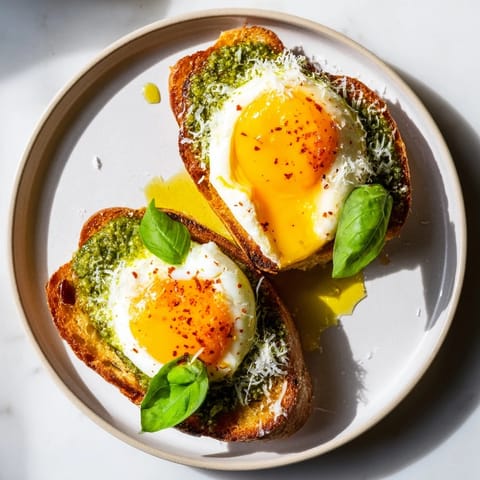 Pesto Egg Toast Delight