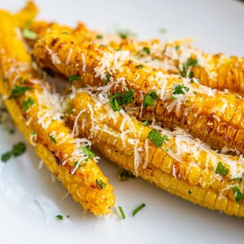 Hearty platter of roasted Cheesy Corn Ribs served with lime wedges, perfect for sharing at a backyard cookout or game day party.  