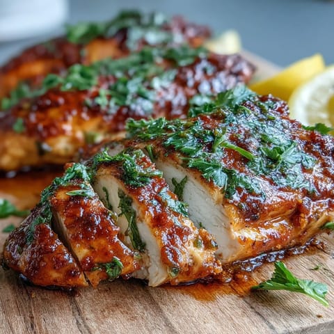 Tender Oven Baked Chicken Breast sliced and served over a crisp garden salad for dinner.