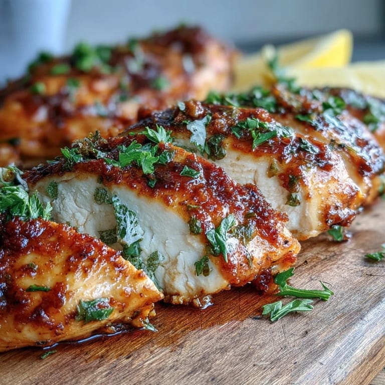 Perfectly seasoned Oven Baked Chicken Breast resting on a baking sheet, ready for a weeknight meal.