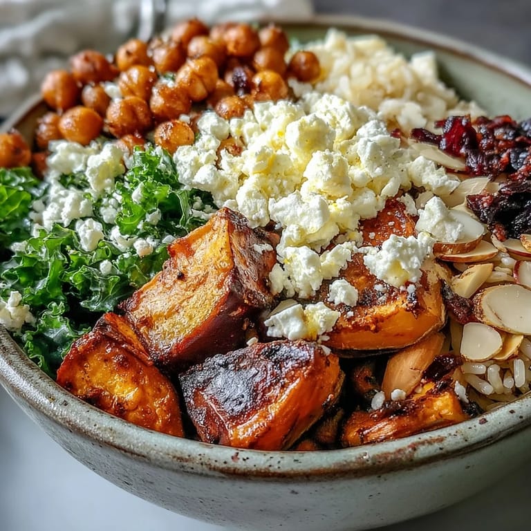 Fall Harvest Bowl with kale, wild rice, and crisp apples served with crunchy celery slices.