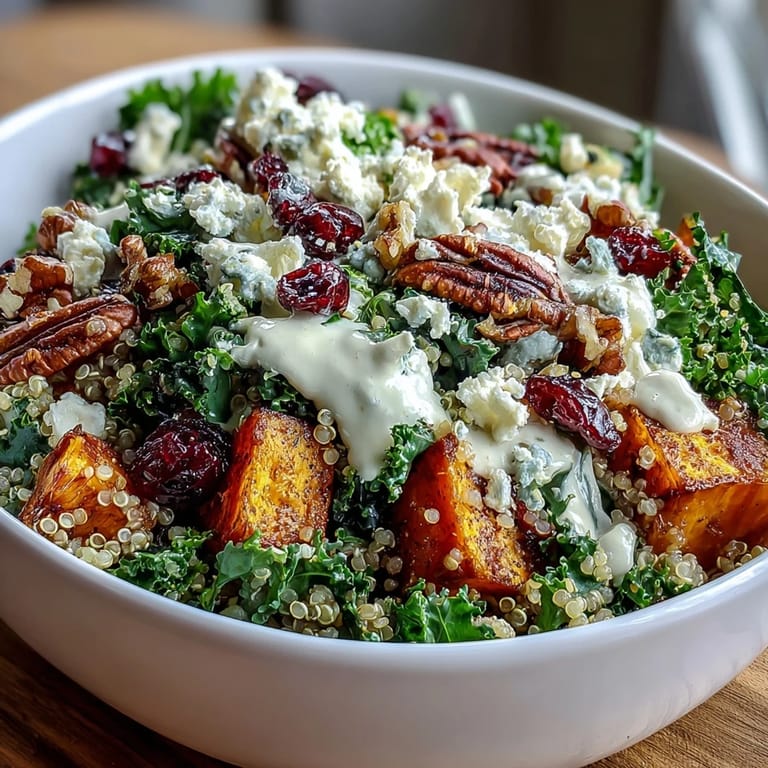 Fluffy quinoa and massaged kale combine in this Harvest Kale Quinoa Bowl with roasted sweet potatoes and a zesty lemon tahini dressing.