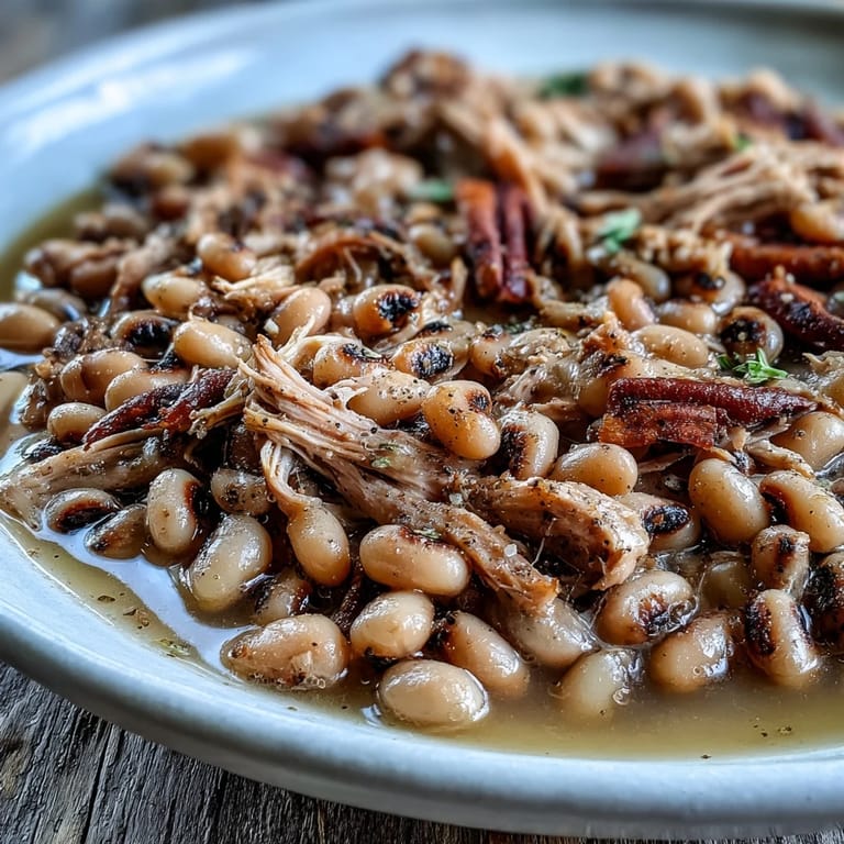 Slow-cooker Crock-Pot Black-Eyed Peas with Smoked Turkey bubble gently, releasing smoky aromas, ready to spoon over fluffy rice or alongside golden cornbread.