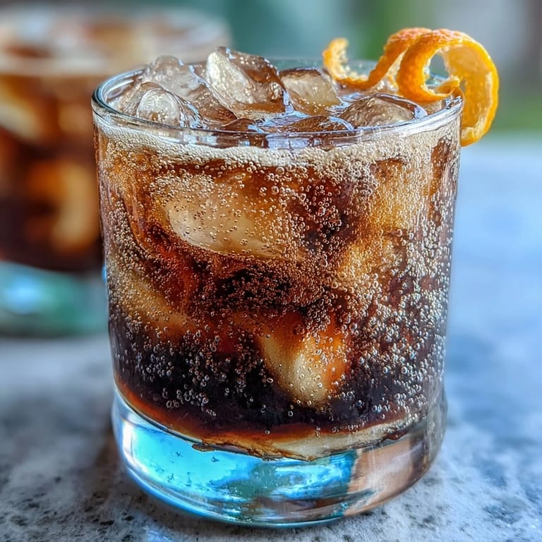 Smooth cold brew coffee combined with tonic water and bright orange zest, served chilled in clear glasses.